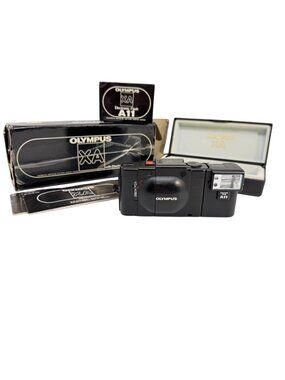 Olympus XA Rangefinder 35mm Film Camera w/ A11 Flash - Tested